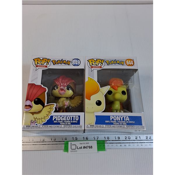 (2) Funko POP! Pokemon: Pidgetto & Ponyta