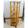 Image 2 : ÉTAGÈRE MOBILE EN BOIS 18"x13.5"x48"