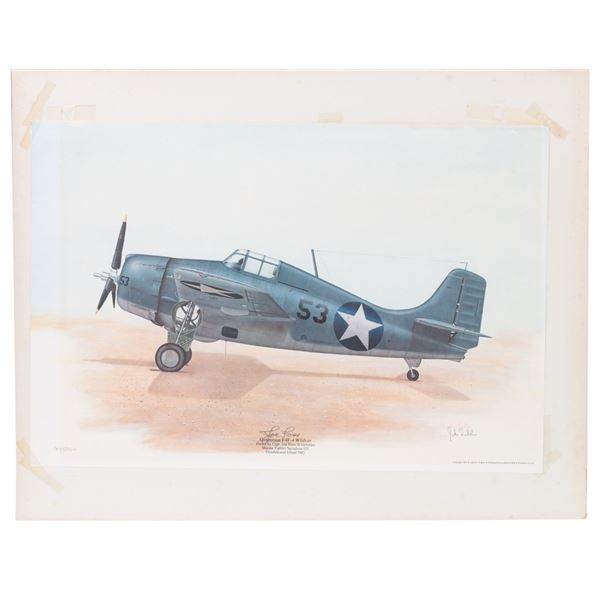 John Ficklen / Joe Foss - WWII Signed Ace Litho