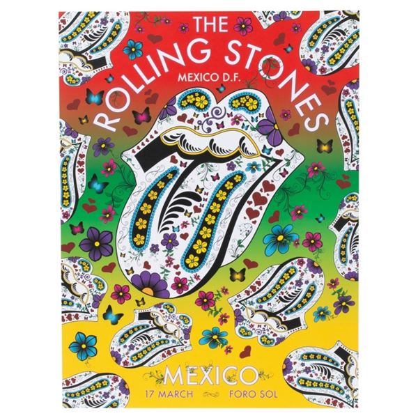 Rolling Stones 2016 Concert Poster - Mexico