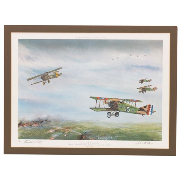Signed Kenneth Lee Porter WWI Military Ace Litho