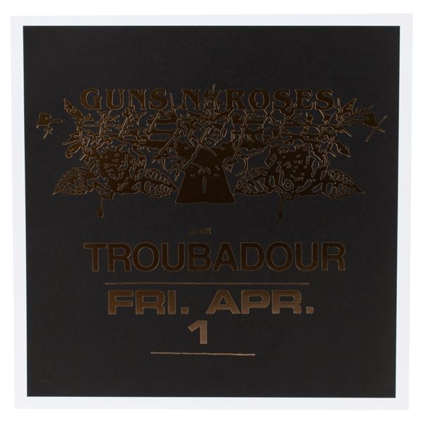2016 Guns N' Roses Troubadour Poster