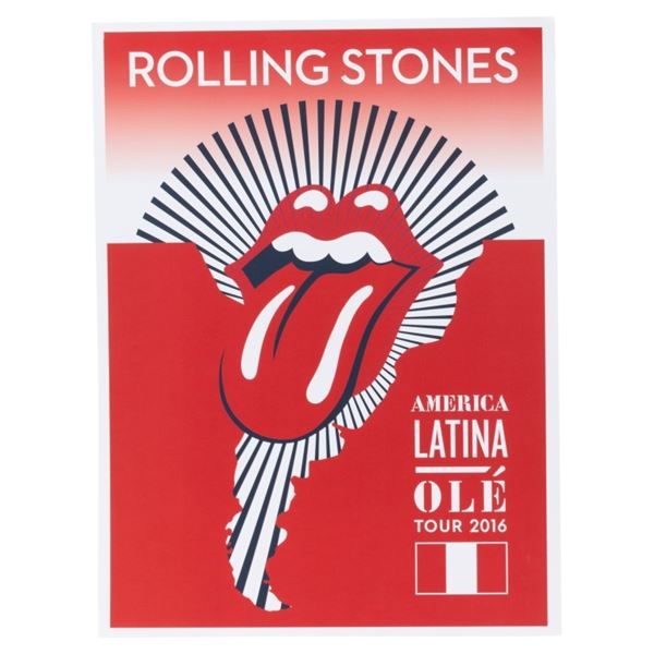 Rolling Stones 2016 Tour Concert Poster - Peru