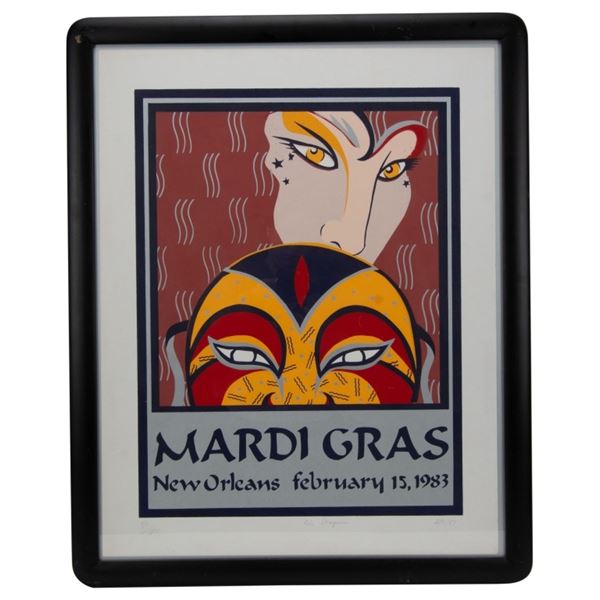 1983 Mardi Gras New Orleans Poster, Signed