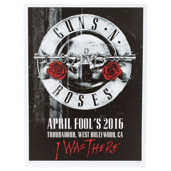 Guns N Roses - 2016 Tour Poster Troubadour