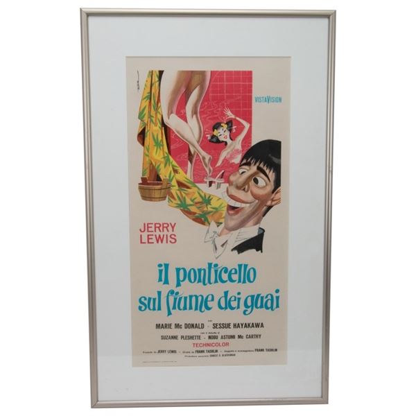 1958 Italian Jerry Lewis Movie Poster