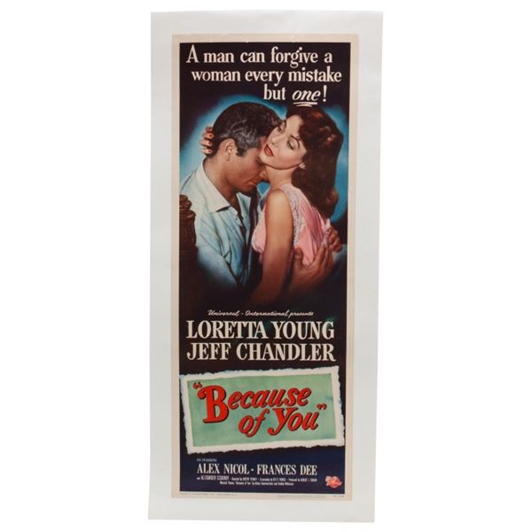 1952 Movie Poster - Because of You