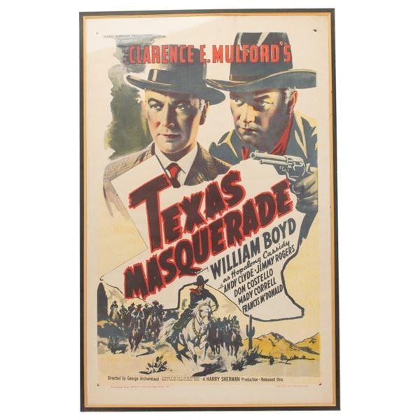 1944 Texas Masquerade One Sheet Movie Poster