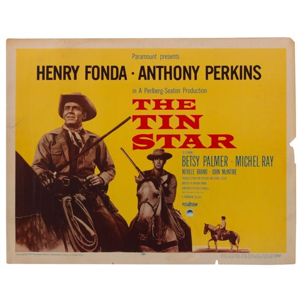 Tin Star 1957 Half Sheet Movie Poster