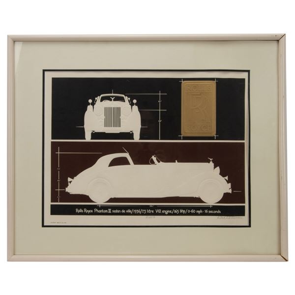 Roy Williams - Rolls  Phantom III Serigraph