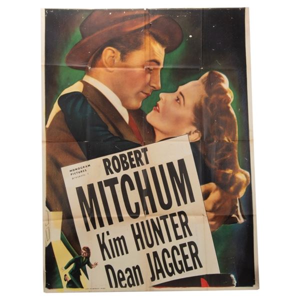 1944 Betrayed Movie Poster, Robert Mitchum