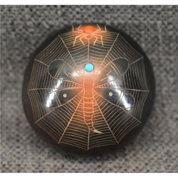 SANTA CLARA POTTERY SEED JAR (BARBARA GONZALES "TAHN-MOO-WHE")