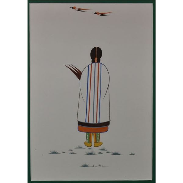 KIOWA PAINTING (WOODROW WILSON "BIG BOW")