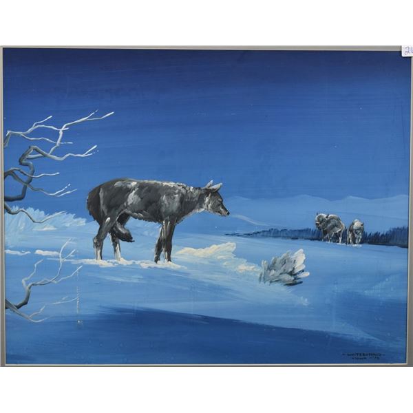 KIOWA PAINTING (BOBBY HILL "WHITE BUFFALO")