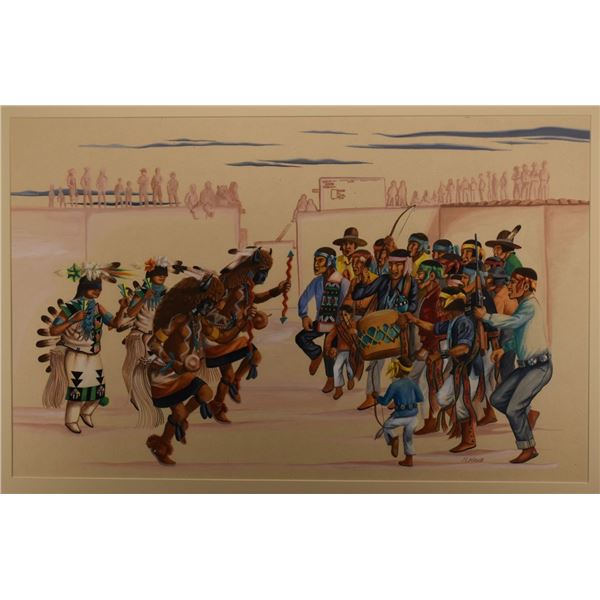 HOPI INDIAN PAINTING (RAYMOND NAHA)