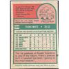 Image 2 : 1975 TOPPS FRANK WHITE