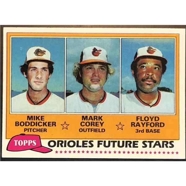 1981 TOPPS MIKE BODDICKER ROOKIE CARD