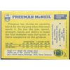 Image 2 : 1982 TOPPS FREEMAN McNEIL ROOKIE CARD