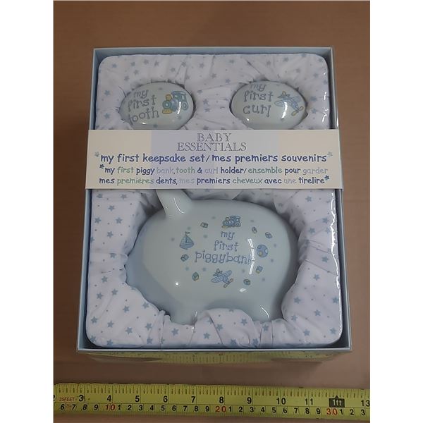 New Blue Baby Keepsake Set.
