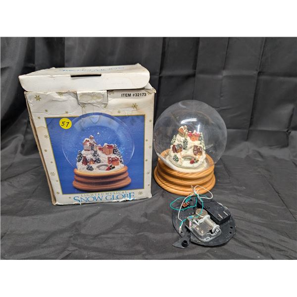 Vintage Limited Musical Snow Globe (Damaged w/ Leak and Used for Parts/ Display) w/ Original Box
