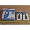 Kanen Fordable Headphones and (2) Hand-free Car Kit FM Transmitter. (New)
