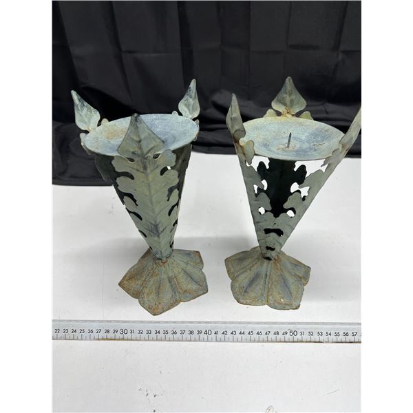 2x Metal Candle Holder