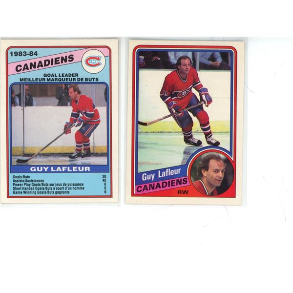 (2) 1984-85 OPC Lafleur Cards