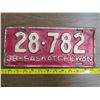 Image 1 : 1938 sask license plate- 28-782