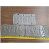 Image 2 : 2 - 1976 and 1 1972 sask license plates