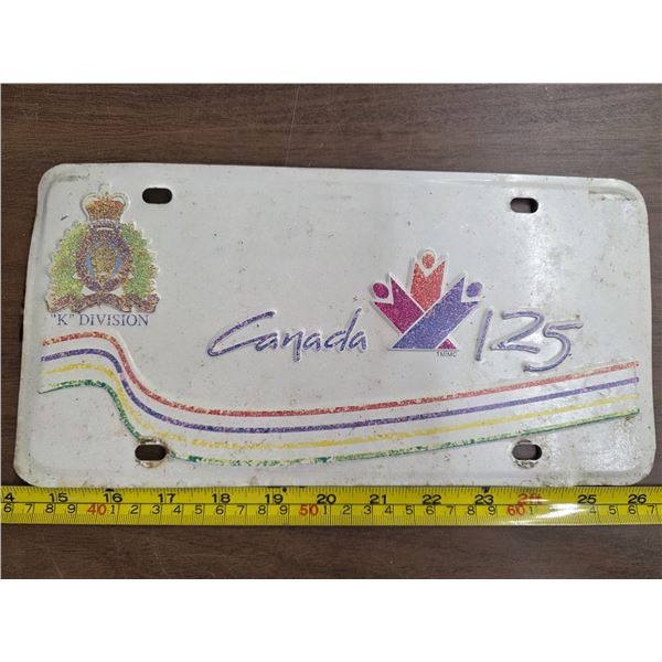 RCMP 1998 license plate