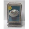 Image 2 : Vintage Chinese Hand-Painted Egg in a glass display case.
