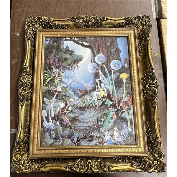 Vintage 1989 Dufex Foil Art Print (Fairies)