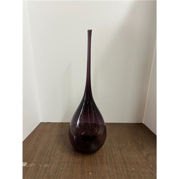 Tall Tira Collection Long Neck Purple Handblown Glass