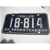 Image 2 : 1962 trailer sk license plate + 1951, 56 sk license plates