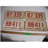 Image 1 : (2) pairs 1971, 1973 sk license plate