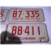 Image 3 : (2) pairs 1971, 1973 sk license plate