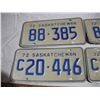Image 2 : (2) pairs 1972 sk license plates