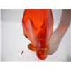 Image 4 : Vintage viking art glass persimmon orange tri foil leg toe swung vase (21.5 in tall)- not stamped