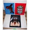 Image 1 : (3) paintings on canvas signed I.T.(14x18