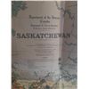 Image 2 : 35" x 42" Saskatchewan Map 1915 Very Good Condition.