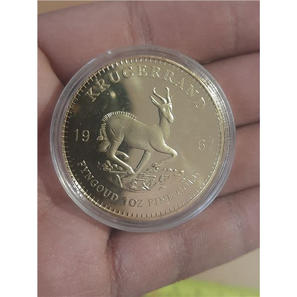 1967 Krugerrand Fyn Goud 1oz Fine Gold Coin (South Africa) - CANNOT VERIFY AUTHENTICITY