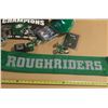 Image 8 : Box Lot Sasketchewan Roughriders Collectibles Bobble- Head (3) Had Hot, Mug, Salt Pepper.