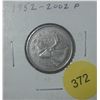 Image 1 : 1952-2002 P Canada 25 Cents Coin.