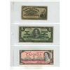 Image 1 : 1900 Dominion of Canada 25 Cents Shinplaster, 1937 $1, 1954 $2, 1986 $5, 1937 $10, 1979 $20 Canadian