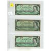 Image 1 : (3) 1967 $1 Canadian Dollar.