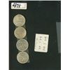 Image 1 : 471  CANADA  1964,’64,’66,’66  25 CENT SILVER
