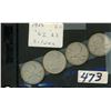 Image 1 : 473  CANADA  1953,’60,’62,’63  25 CENT SILVER