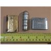 Image 1 : 508  ANTIQUE BULLET LIGHTER—-2.75 IN OR 7 CM TALL AND RONSON & BENTLEY BUTANE LIGHTERS
