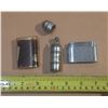 Image 2 : 508  ANTIQUE BULLET LIGHTER—-2.75 IN OR 7 CM TALL AND RONSON & BENTLEY BUTANE LIGHTERS