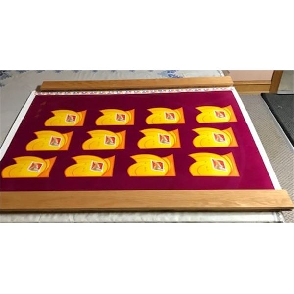 #547: Uncut pressed sheet of stamps. Chinese Year of the Ram: 12 x 1.25 = $15.00 face value.